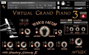 Art Vista Virtual Grand Piano 3 KONTAKT screenshot