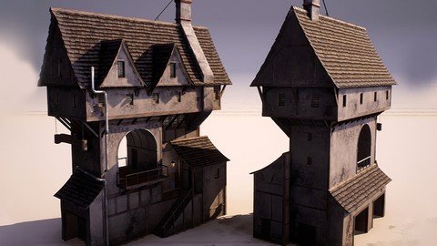 Old House Creation for Game in Blender & Substance Designer