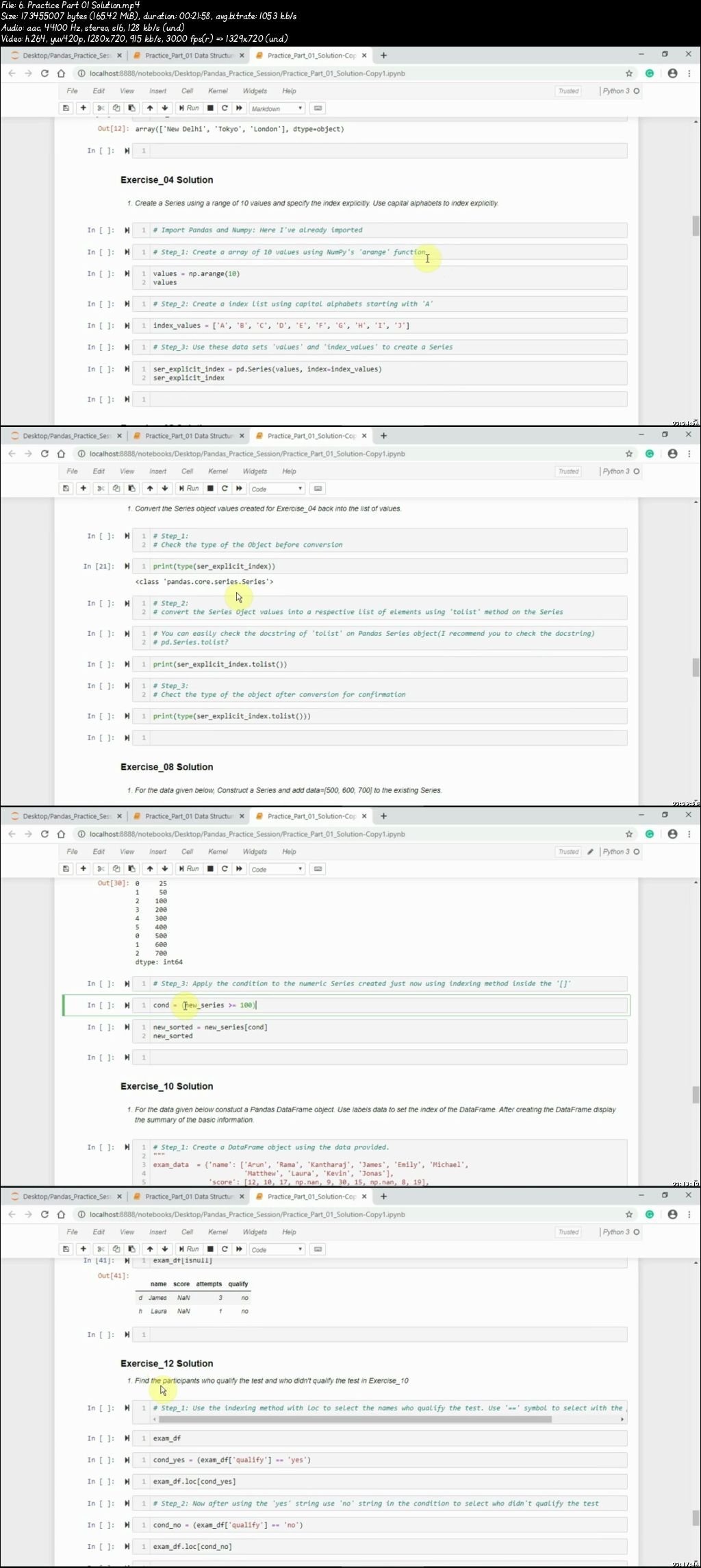  Python For Data Analysis, Data Science & ML With Pandas 