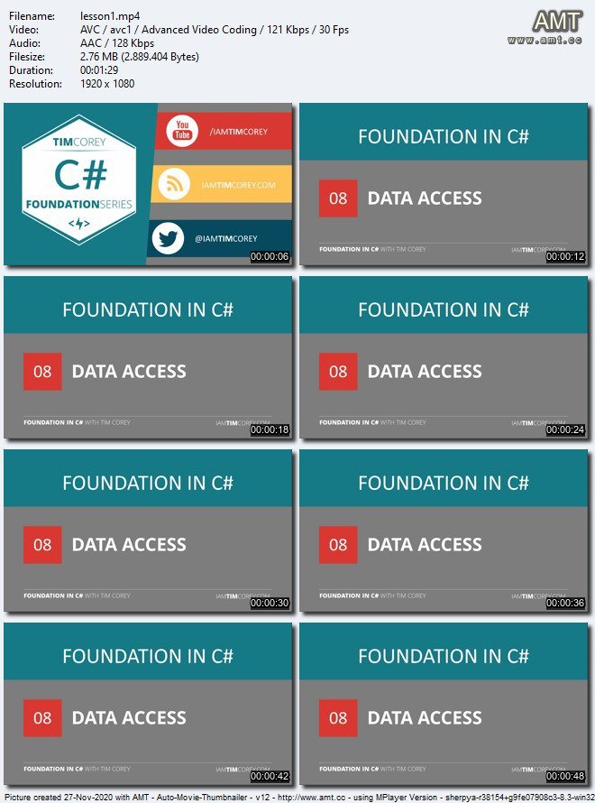 TimCorey - Foundation in C#: Data Access