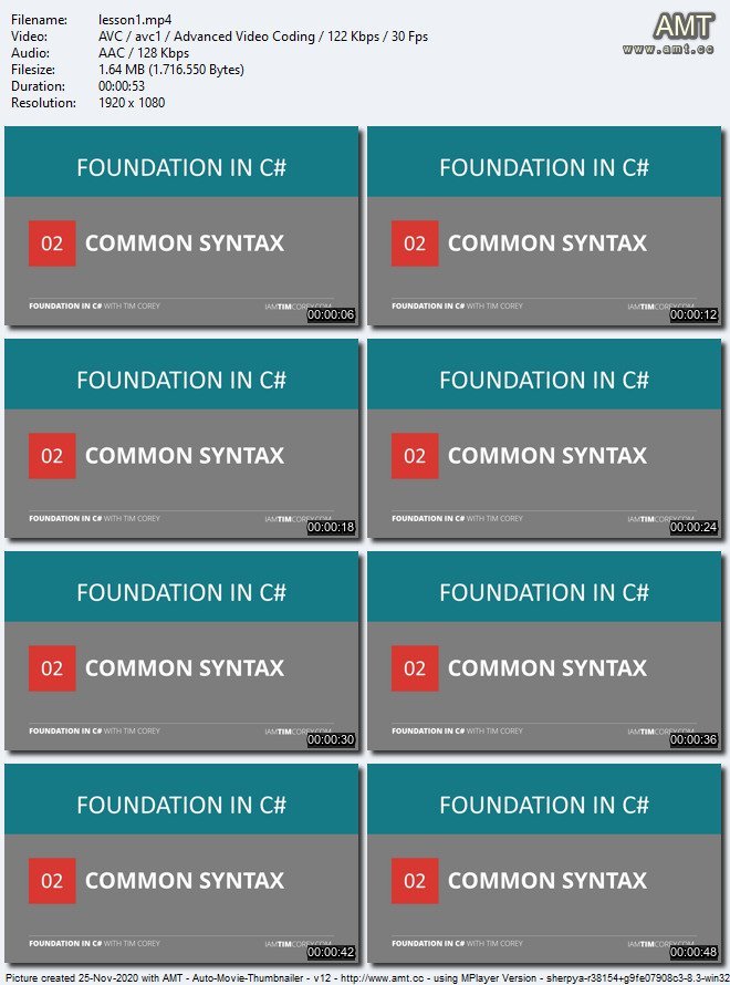 Foundation in C#: Common Syntax