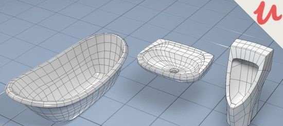 Basic Mesh Modeling with 3DSMAX: Sanitaryware Objects