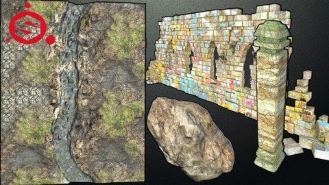 Substance painter-painting a ground, rock, wall and a pillar