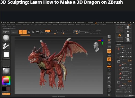 3D Sculpting Learn How to Make a 3D Dragon on ZBrush