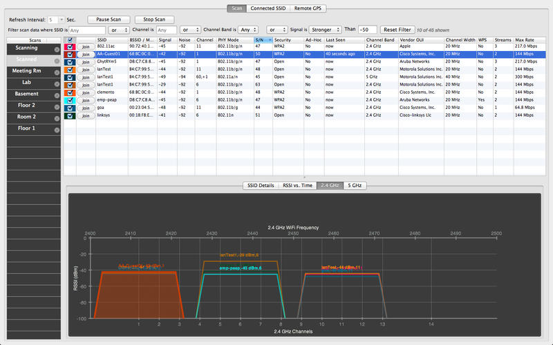 WiFi Scanner 3.0 MacOSX