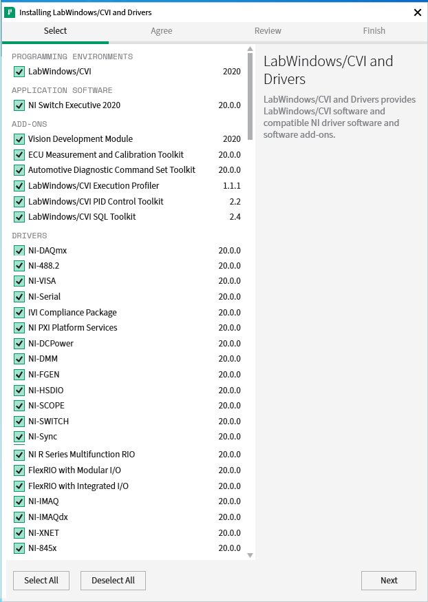 NI LabWindows/CVI 2020 with Drivers