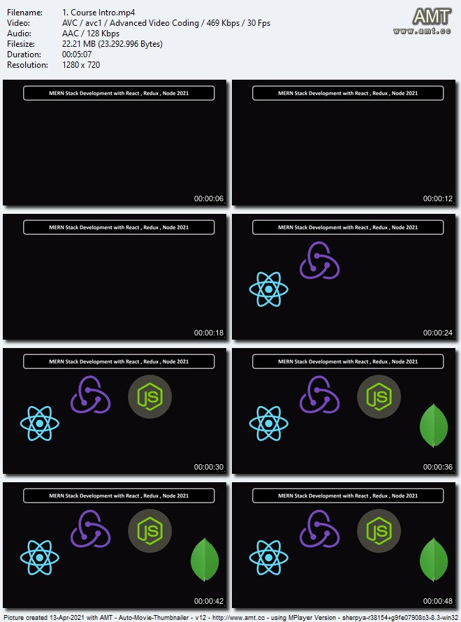 MERN Stack Development with React , Redux , Node 2021