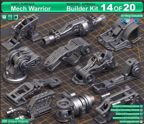 ArtStation – Mega Pack Sci-Fi Hard Surface KITBASH 400 DETAILS and Hard Surface KitBash Vol 6