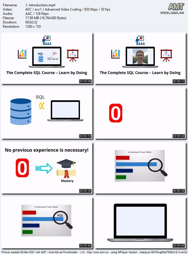 The Complete SQL Course 2021 - Learn by Doing - SQL Server