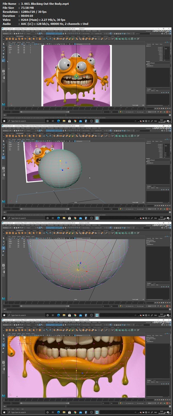 Creating a Cartoon Monster in Maya 2020