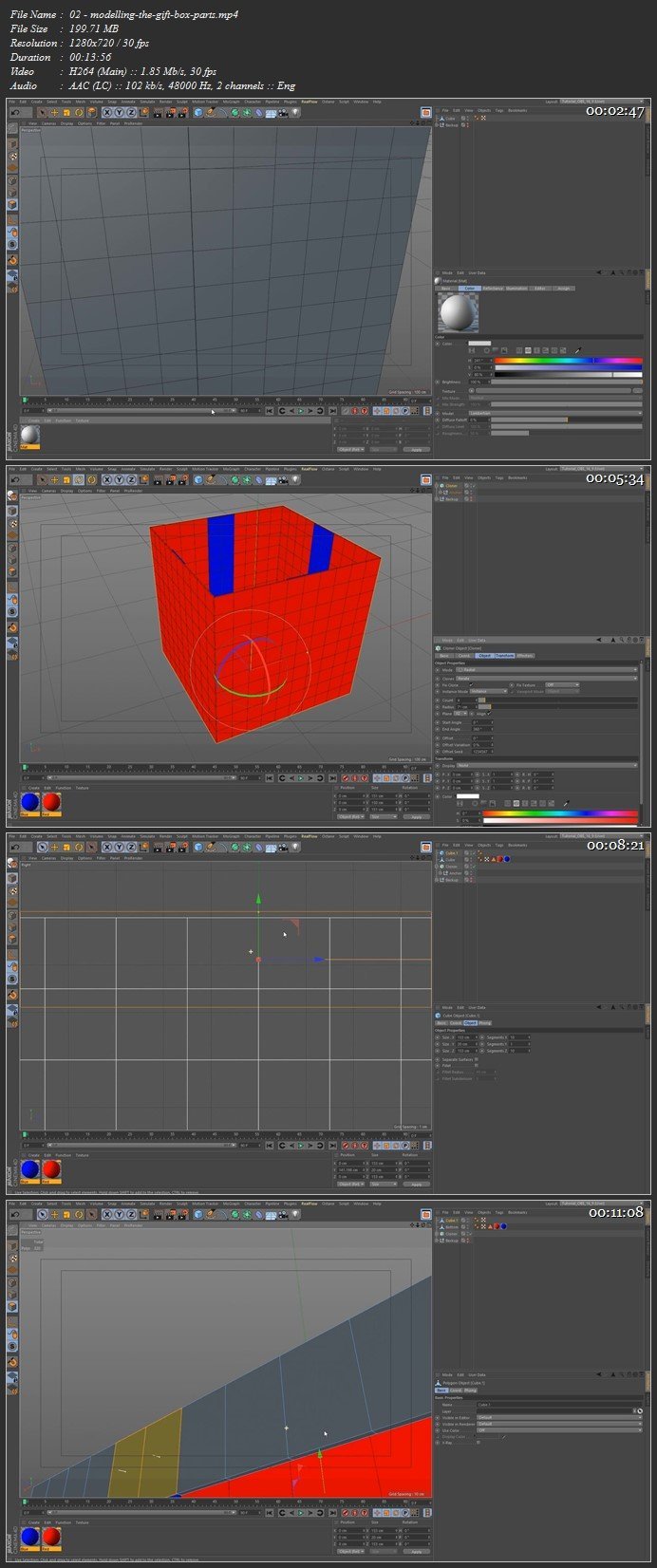 How To Model And Animate A Gift Box In Cinema 4D