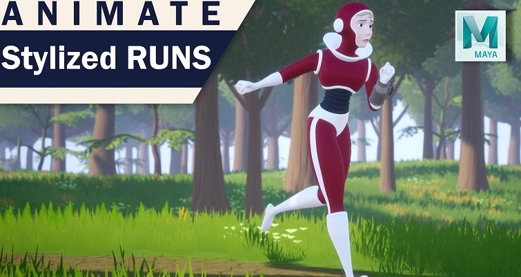 Animate an Anime Inspired, Stylized Female Run Animation in Autodesk Maya