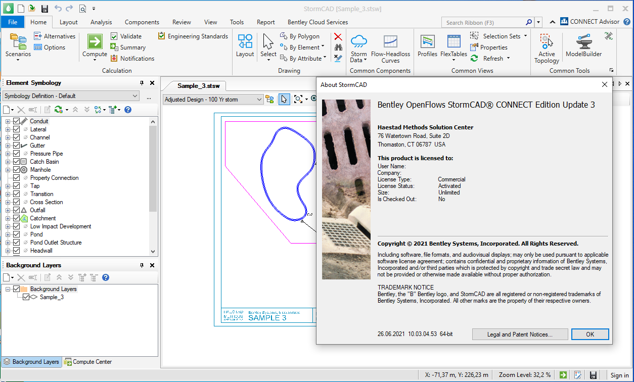 OpenFlows StormCAD CONNECT Edition Update 3.4