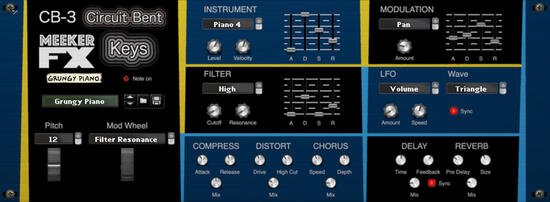 Reason RE Meeker FX CB-3 Circuit Bent Keys v1.0.0-DECiBEL screenshot