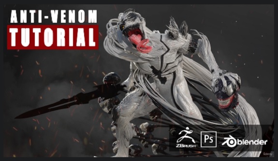 Sculpting Anti-Venom in ZBrush