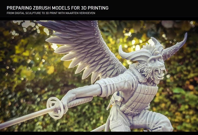 The Gnomon Workshop – Preparing ZBrush Models for 3D Printing with Maarten Verhoeven