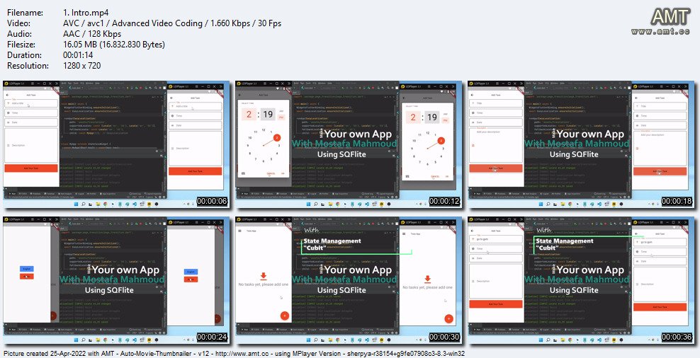 Flutter SQLite Database with full project