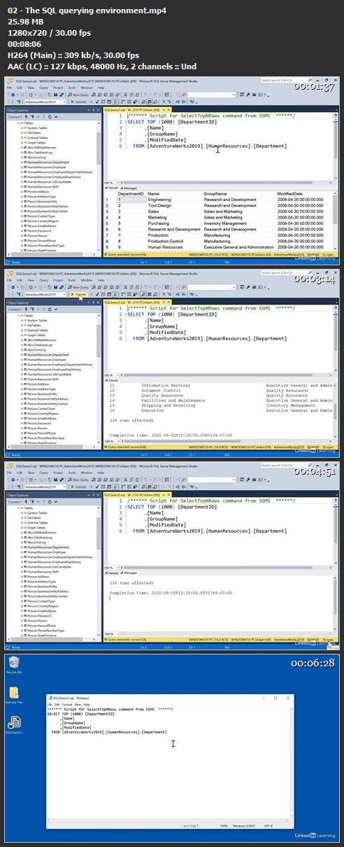 Querying Microsoft SQL Server 2022