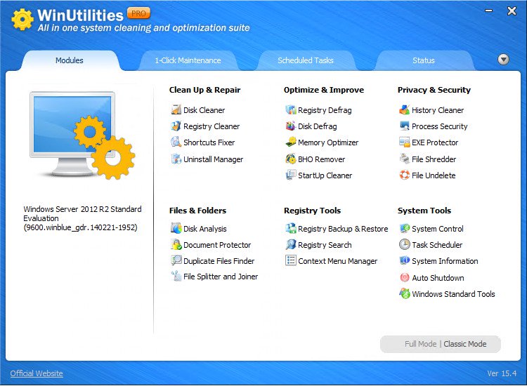 WinUtilities Professional 15.4