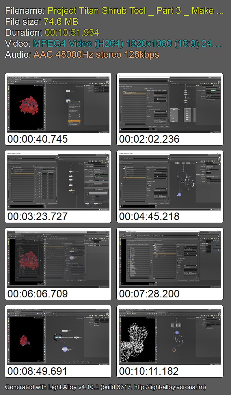 SideFX - Project Titan Shrub Tool