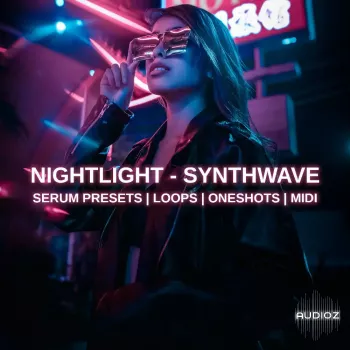 Glitchedtones Nightlight Synthwave WAV MiDi Serum Presets screenshot