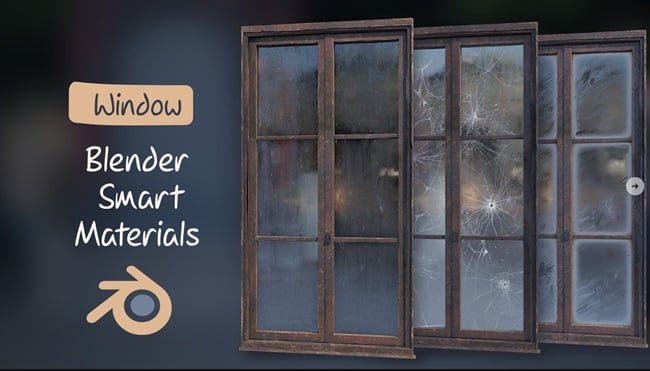 Artstation – Blender Smart Materials Window Procedural Water Drops