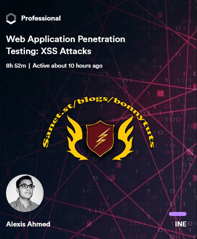 INE – Web Application Penetration Testing XSS Attacks