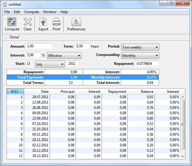 Loan Calc 2.7.2