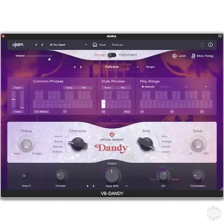UJAM Virtual Bassist Dandy v2.3.0 Cracked screenshot