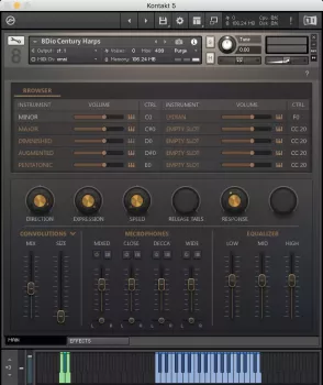 8Dio Century Harps KONTAKT screenshot