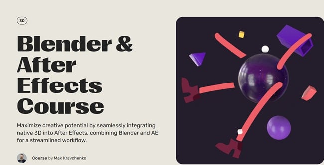 Motion Design School – Blender & After Effects Course