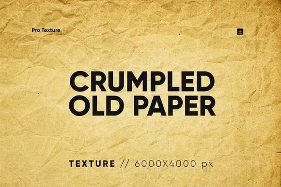 20 Crumpled Old Paper Texture HQ - 278282535