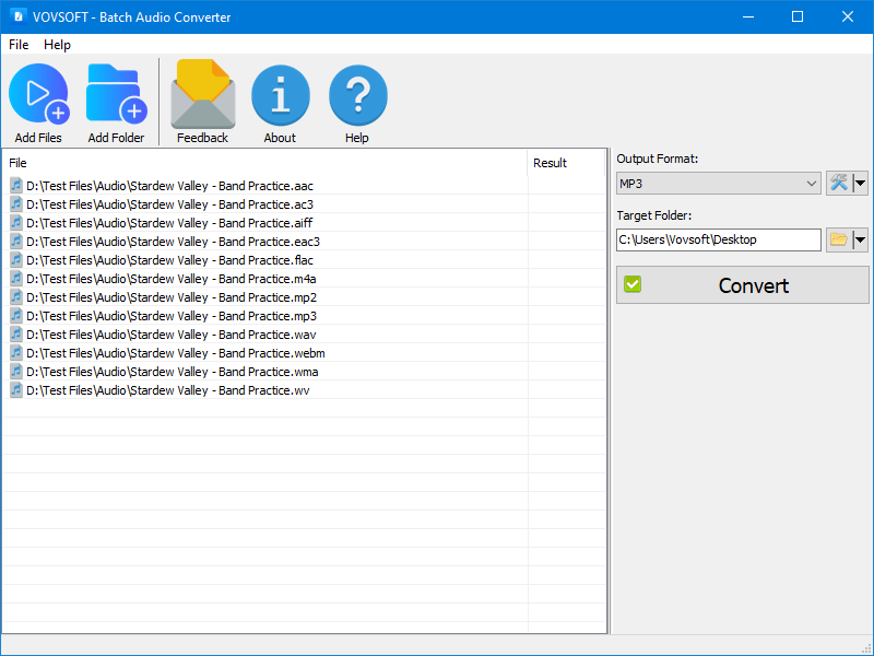 VovSoft Batch Audio Converter 1.2