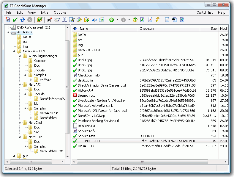 EF CheckSum Manager 25.00 Multilingual