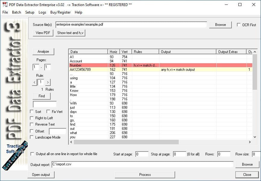 PDF Data Extractor Enterprise 3.05