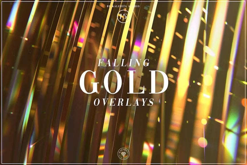 Falling Gold Overlays - 749YE8H