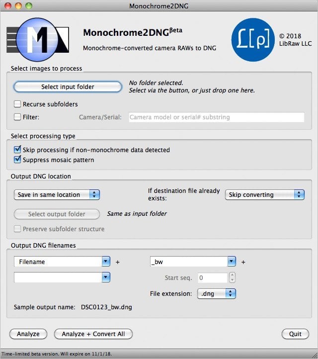 LibRaw Monochrome2DNG 1.7.0.72 x64