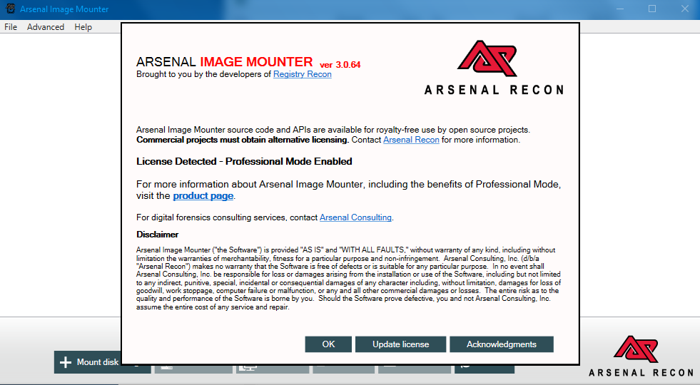 Arsenal Image Mounter Pro 3.0.64 Beta