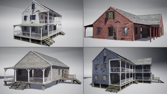 Unreal Engine Marketplace – Wooden houses (4.19+)