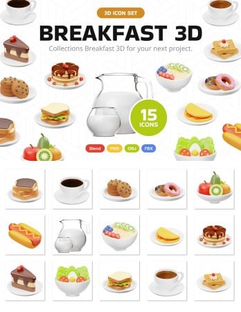 EE – Breakfast 3D Icon T6MWVFL