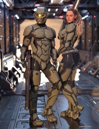 Daz3d - ZK Brau Sci-Fi Armor for Genesis 9