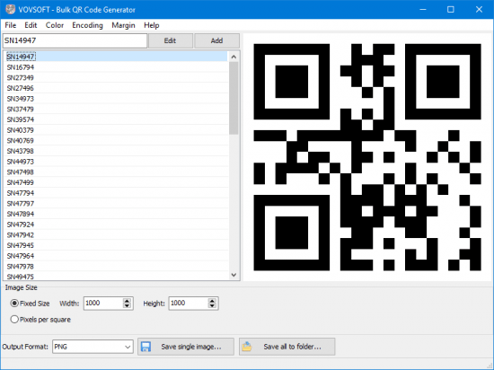 VovSoft Bulk QR Code Generator 2.0