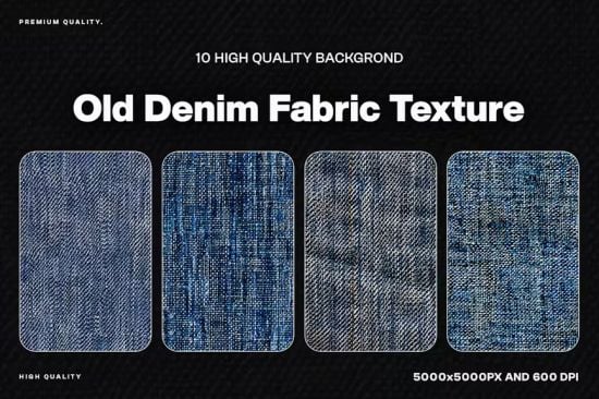 Old Denim Fabric Texture - K4FS9QS