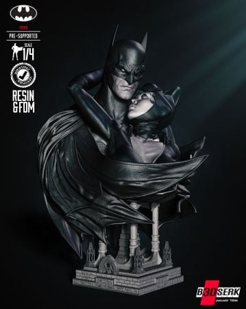 B3DSERK – Catwoman and Batman Bust – 3D Model