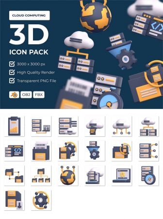 EE – Cloud Computing 3D Icon Pack 9U2CDFR