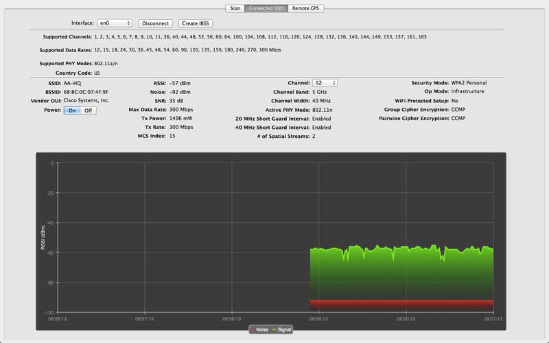 WiFi Scanner v2.0 Mac OS X