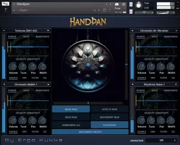 Ergo Kukke Handpan KONTAKT screenshot