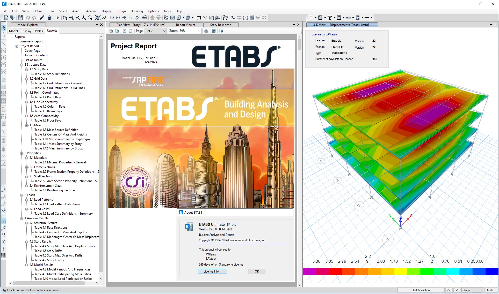 CSI ETABS 22.0.0 (3628)