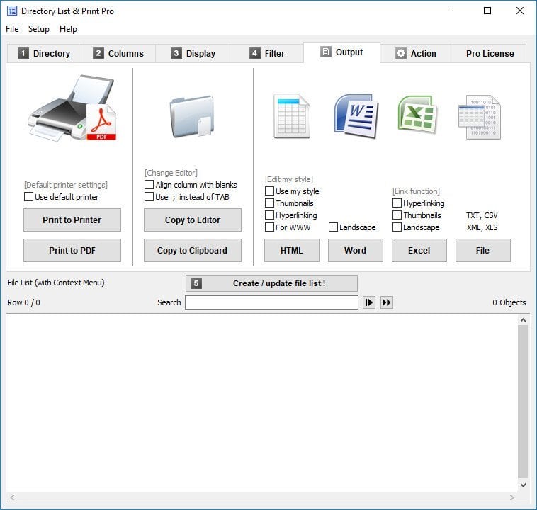 Directory List and Print Pro 4.33
