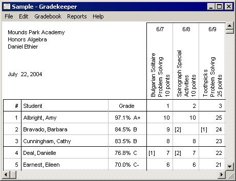 Gradekeeper 6.7